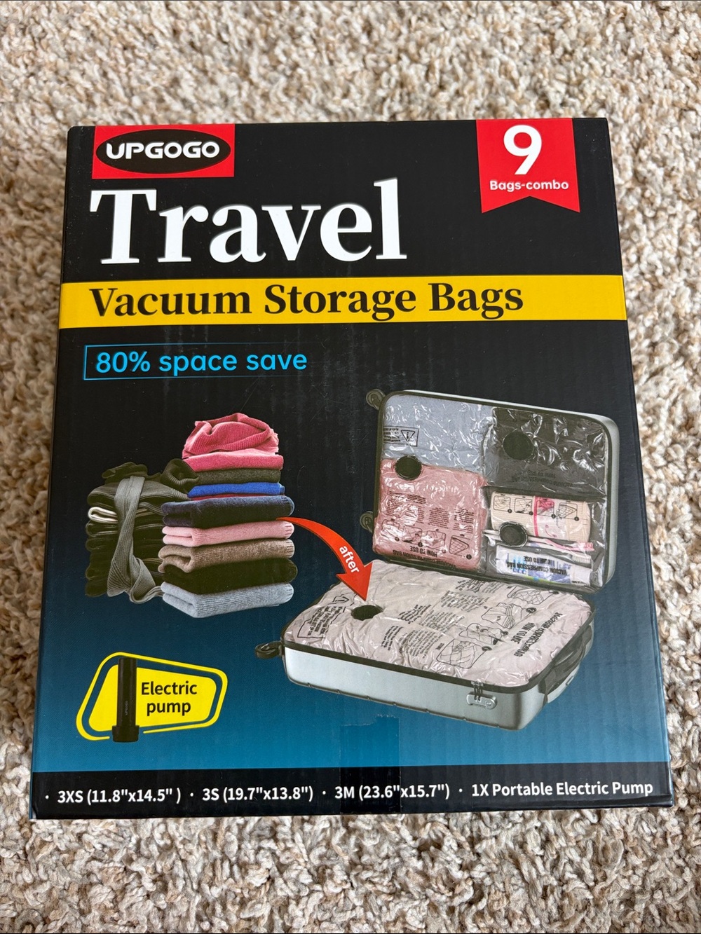 UPGOGO Travel Vacuum Storage Bags